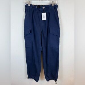 ASKKNY Navy Blue Parachute Pants Oversized Size 26